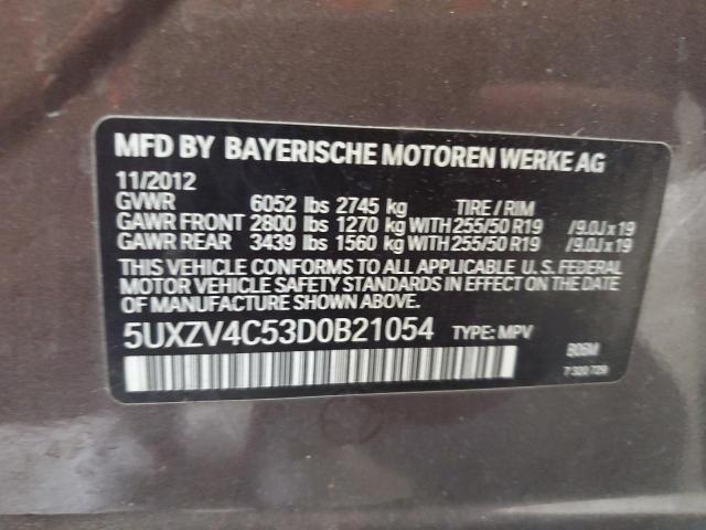 5UXZV4C53D0B21054 - 2013 BMW X5 XDRIVE35I Коричневий фото 13