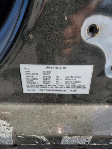 5YJYGDEE4MF276327 - 2021 TESLA MODEL Y Czarny zdjęcie 14