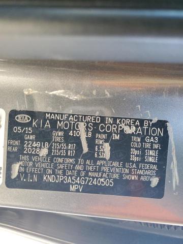 KNDJP3A54G7240505 - 2016 KIA SOUL + GRAY photo 13