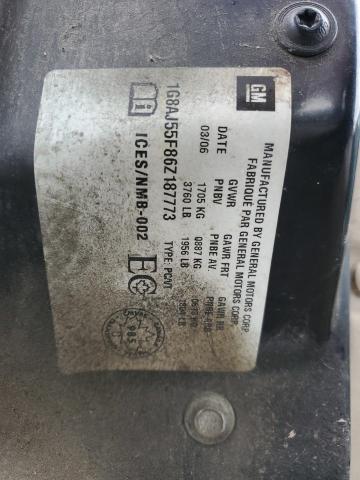 1G8AJ55F86Z187773 - 2006 SATURN ION LEVEL 2 TEAL photo 12