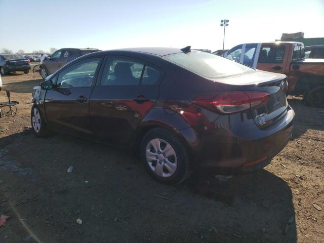 3KPFK4A75HE083645 - 2017 KIA FORTE LX BURGUNDY photo 2