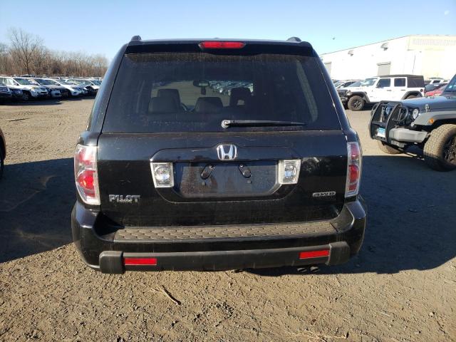 2HKYF18567H526203 - 2007 HONDA PILOT EXL BLACK photo 6