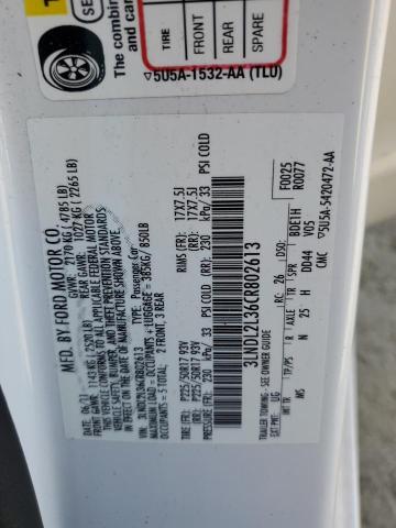 3LNDL2L36CR802613 - 2012 LINCOLN MKZ HYBRID WHITE photo 12