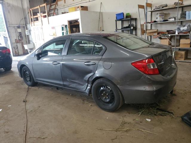 2HGFB2E56CH514814 - 2012 HONDA CIVIC LX GRAY photo 2