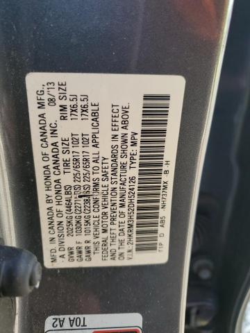 2HKRM3H52DH524126 - 2013 HONDA CR-V EX GRAY photo 13