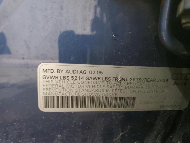 WAUDG74F45N097053 - 2005 AUDI A6 3.2 QUATTRO BLUE photo 13