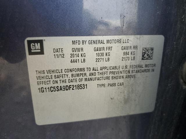 1G11C5SA9DF218531 - 2013 CHEVROLET MALIBU 1LT BLUE photo 12