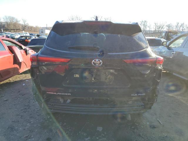 5TDGZRBHXMS531933 - 2021 TOYOTA HIGHLANDER XLE BLACK photo 6