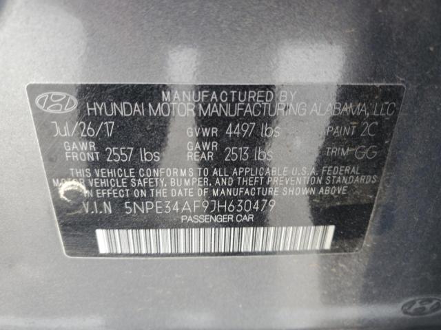 5NPE34AF9JH630479 - 2018 HYUNDAI SONATA SPORT Сұр фото 13