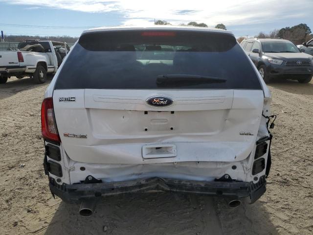 2FMDK3JC8EBA02361 - 2014 FORD EDGE SEL WHITE photo 6