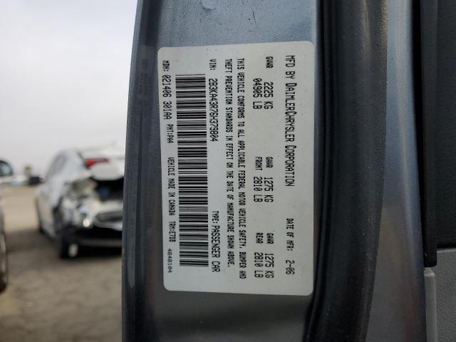 2B3KA43R76H379804 - 2006 DODGE CHARGER SE GRAY photo 12