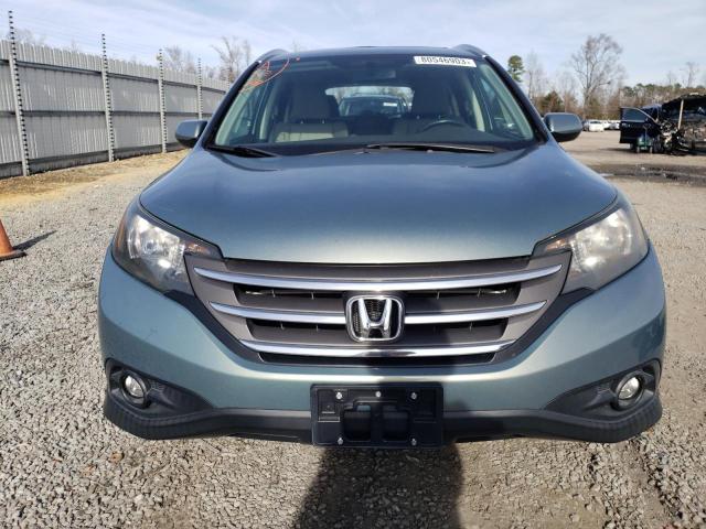 2HKRM4H76CH621187 - 2012 HONDA CR-V EXL TURQUOISE photo 5