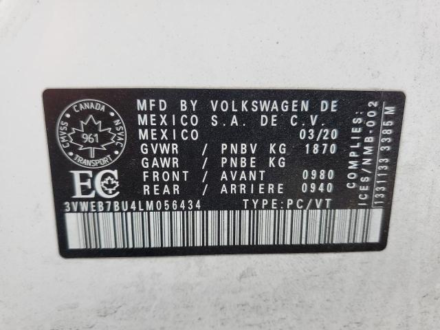 3VWEB7BU4LM056434 - 2020 VOLKSWAGEN JETTA SEL Ağ foto 13