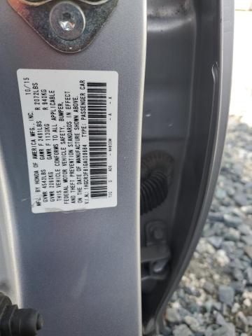 1HGCR3F81GA009684 - 2016 HONDA ACCORD EXL 银色 照片 12