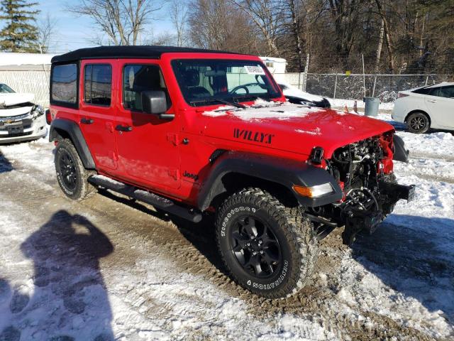 1C4HJXDN6PW519057 - 2023 JEEP WRANGLER SPORT RED photo 4