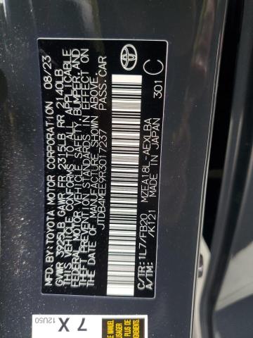 JTDB4MEE9R3017237 - 2024 TOYOTA COROLLA LE Grafit fotoğraf 13