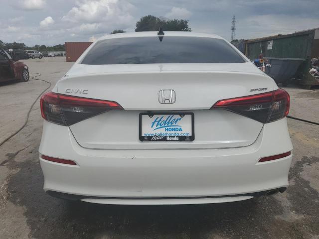 2HGFE2F55PH510104 - 2023 HONDA CIVIC SPORT Սպիտակ լուսանկար 6