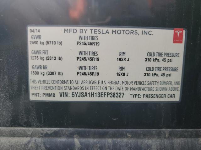5YJSA1H13EFP38327 - 2014 TESLA MODEL S 蓝色 照片 12