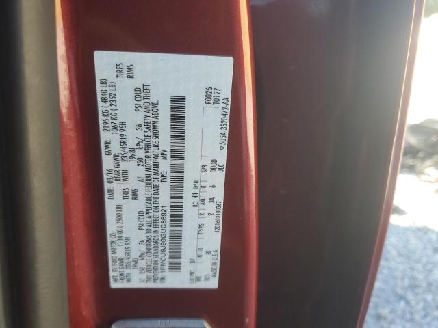 1FMCU9J90GUC86921 - 2016 FORD ESCAPE TITANIUM Rouge photo 14