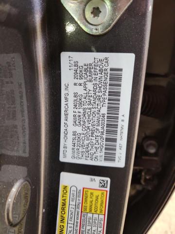 1HGCV2F98JA003046 - 2018 HONDA ACCORD TOURING 灰色 照片 13