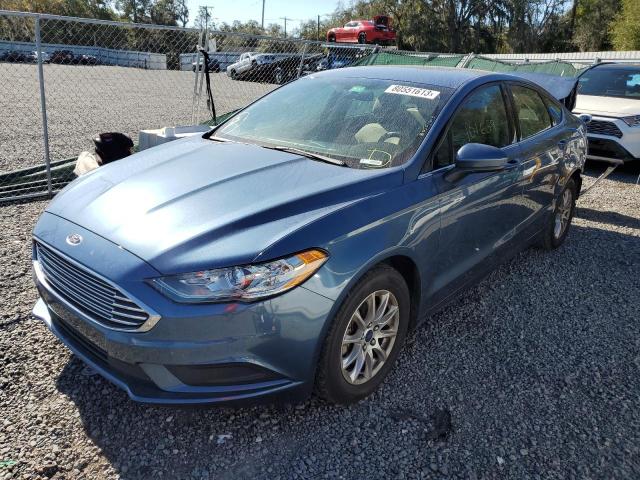 3FA6P0G75JR229533 - 2018 FORD FUSION S BLUE photo 1