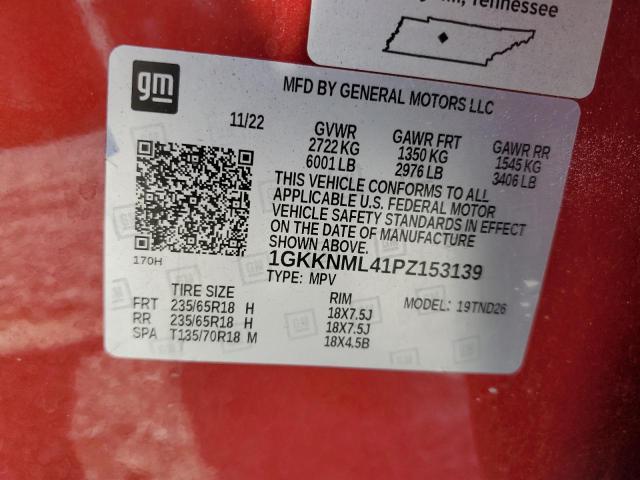 1GKKNML41PZ153139 - 2023 GMC ACADIA SLT BURGUNDY photo 13