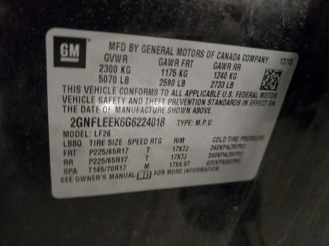 2GNFLEEK6G6224018 - 2016 CHEVROLET EQUINOX LS CHARCOAL photo 14