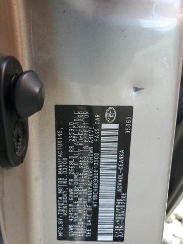 4T1BE46K99U810500 - 2009 TOYOTA CAMRY BASE TAN photo 12
