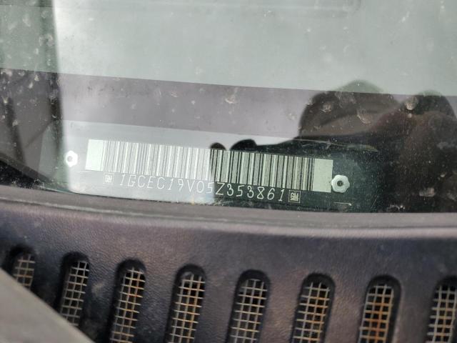 1GCEC19V05Z353861 - 2005 CHEVROLET SILVERADO C1500 შავი ფოტო 12