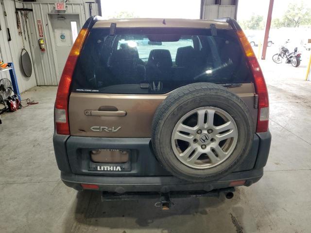 JHLRD78882C032892 - 2002 HONDA CR-V EX BROWN photo 6