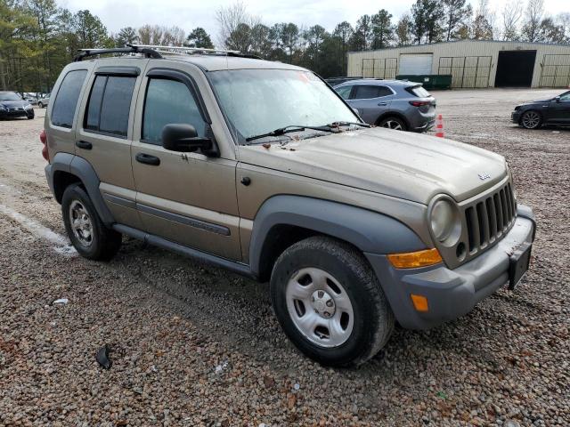 1J4GL48K85W571723 - 2005 JEEP LIBERTY SPORT TAN photo 4