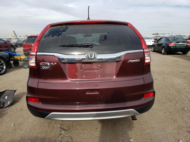 2HKRM4H50FH626498 - 2015 HONDA CR-V EX BURGUNDY photo 6