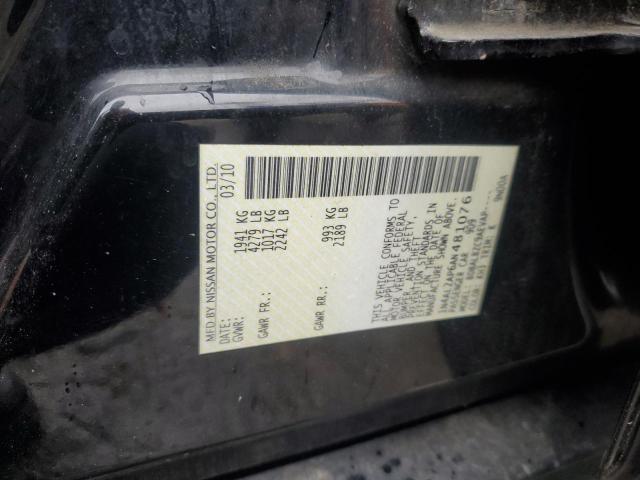 1N4AL2AP6AN481076 - 2010 NISSAN ALTIMA BASE 黑色 照片 12