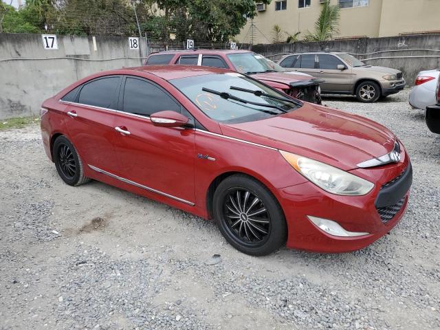 KMHEC4A41CA036067 - 2012 HYUNDAI SONATA HYBRID RED photo 4