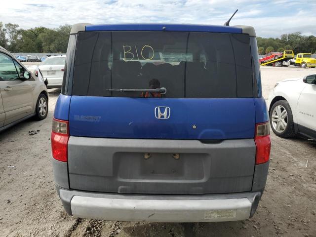 5J6YH18574L014851 - 2004 HONDA ELEMENT EX BLUE photo 6