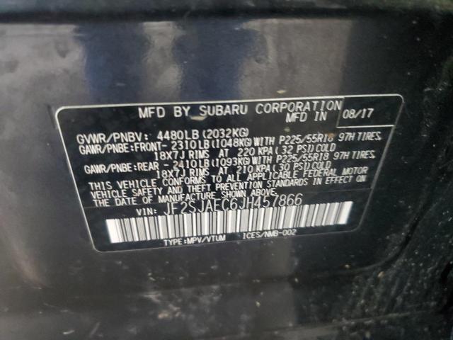 JF2SJAEC6JH457866 - 2018 SUBARU FORESTER 2.5I PREMIUM Қара фото 13