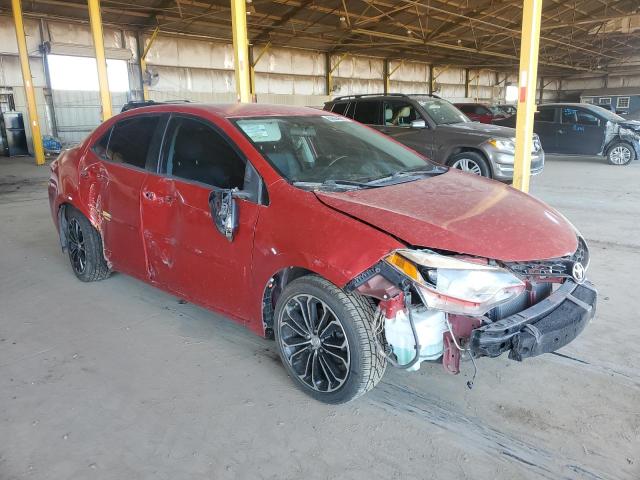 2T1BURHEXEC206134 - 2014 TOYOTA COROLLA L RED photo 4