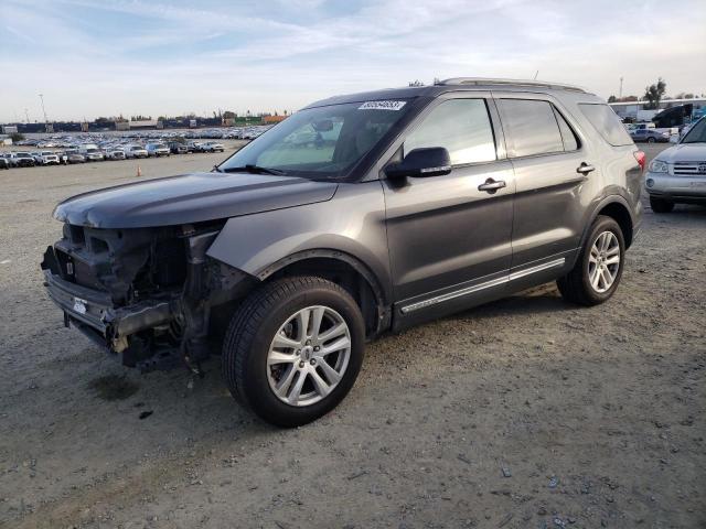 1FM5K8D87JGC74122 - 2018 FORD EXPLORER XLT GRAY photo 1