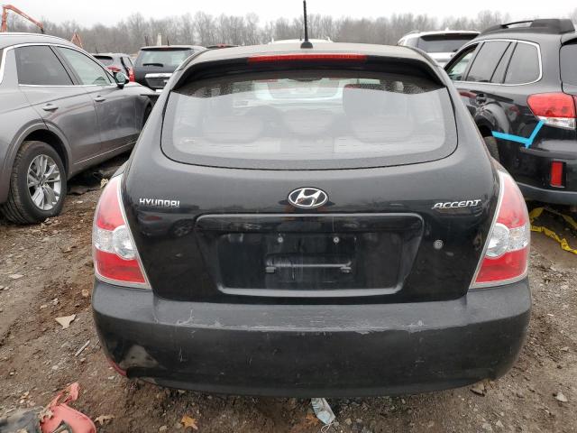 KMHCM36CX9U138408 - 2009 HYUNDAI ACCENT GS BLACK photo 6