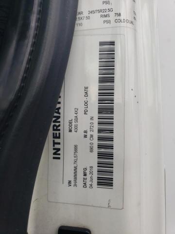 3HAMMMML7KL575666 - 2019 INTERNATIONAL 4000 4300 Blanc photo 13