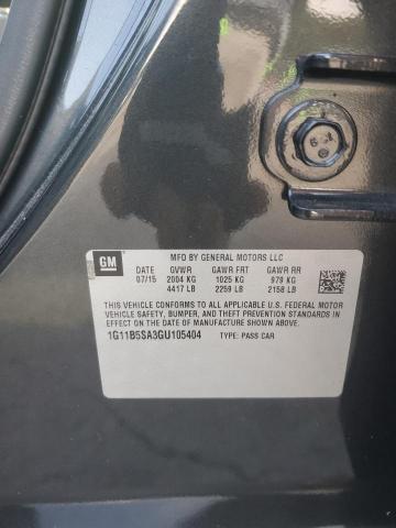 1G11B5SA3GU105404 - 2016 CHEVROLET MALIBU LIM LS CHARCOAL photo 12