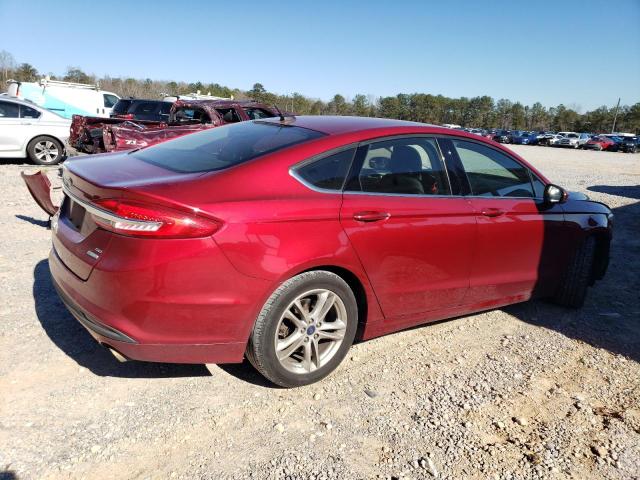 3FA6P0HD5JR200232 - 2018 FORD FUSION SE RED photo 3