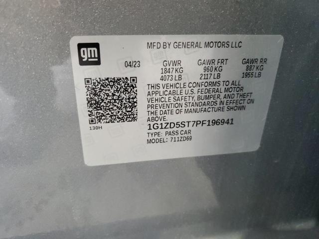 1G1ZD5ST7PF196941 - 2023 CHEVROLET MALIBU LT GRAY photo 13