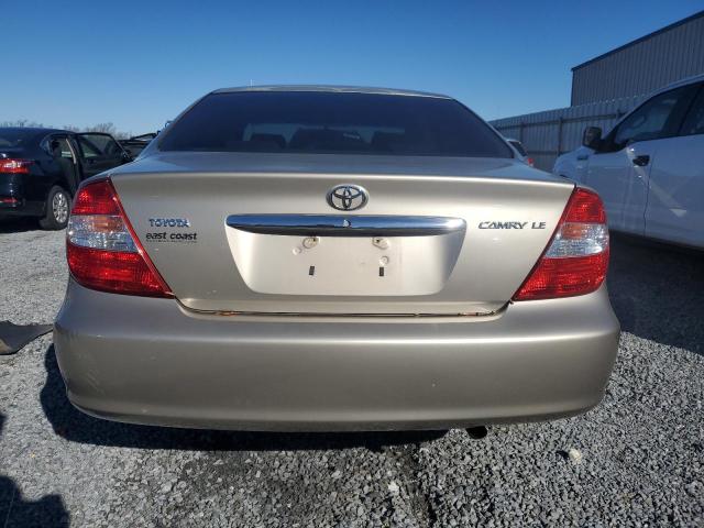 4T1BE32K32U548074 - 2002 TOYOTA CAMRY LE GOLD photo 6