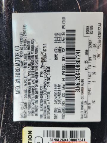 3LN6L2GK4DR807241 - 2013 LINCOLN MKZ შავი ფოტო 12