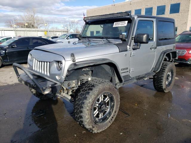 1C4AJWAG5EL155925 - 2014 JEEP WRANGLER SPORT SILVER photo 1