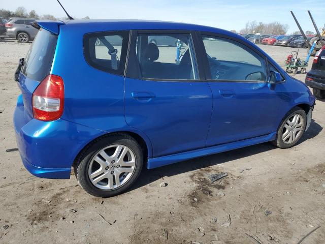 JHMGD38687S049277 - 2007 HONDA FIT S 蓝色 照片 3