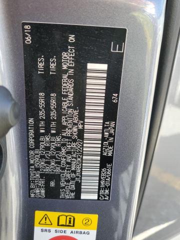 JTJYARBZ0K2122927 - 2019 LEXUS NX 300 BASE Gris foto 14