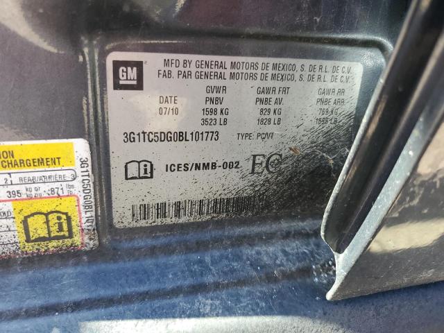 3G1TC5DG0BL101773 - 2011 CHEVROLET AVEO LT GRAY photo 12