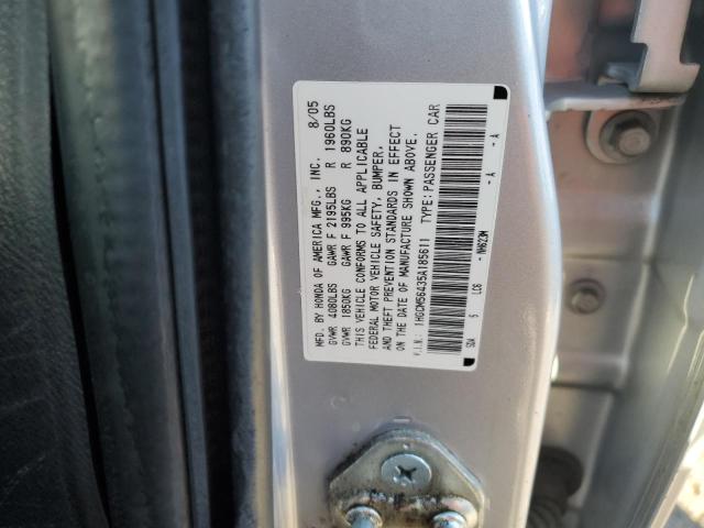 1HGCM56435A185611 - 2005 HONDA ACCORD LX SILVER photo 12